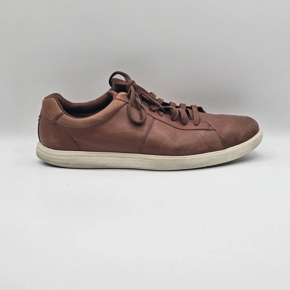 Cole Haan Grand.OS Shoes Mens Size 10.5 Brown Leather‎ Lace Up Casual Sneakers